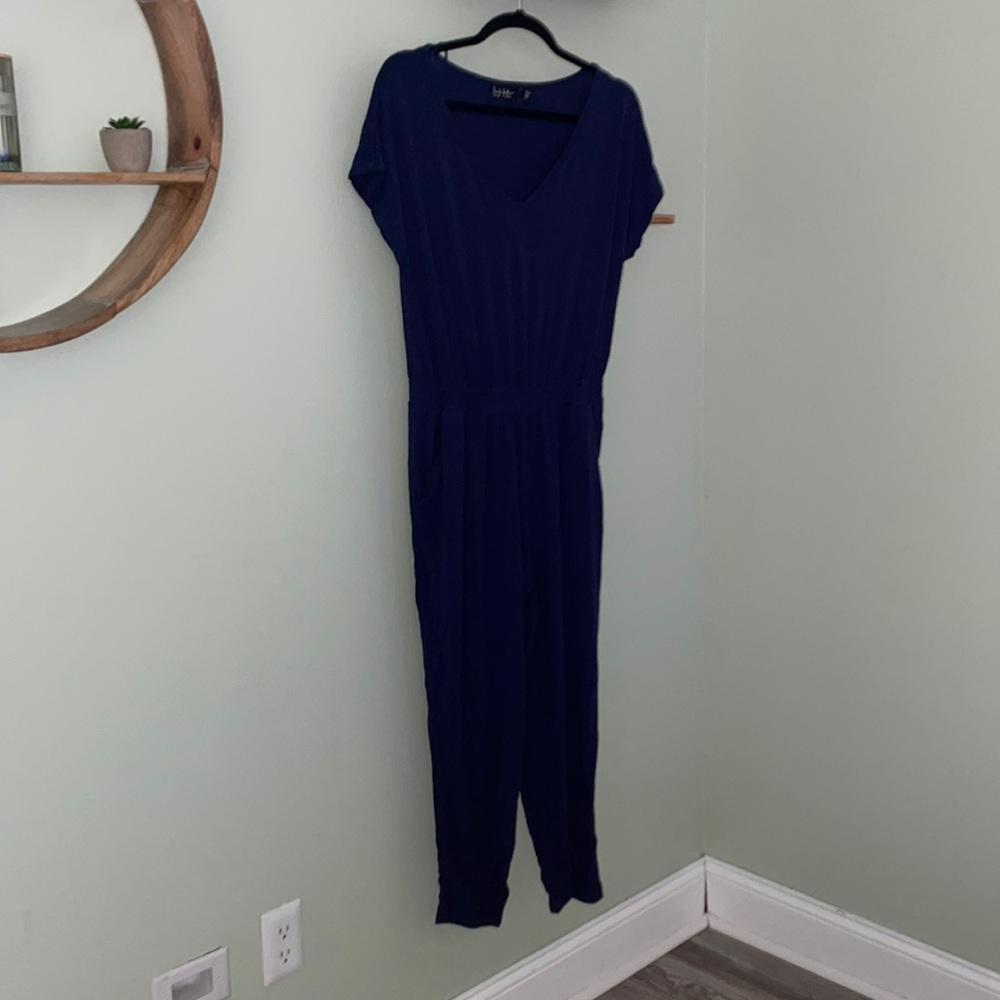 Blue stretchy jumpsuit. Size L